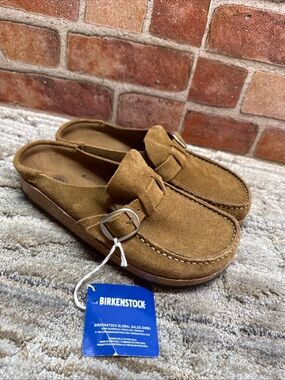 Birkenstock BUCKLEY Suede Clog GRAY TAUPE Narrow 37 Women’s Sz 6